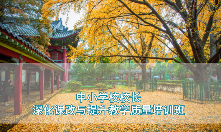 中小学教师培训-南京大学中小学校校长深化课改与提升教学质量培训班